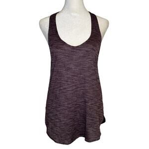 Lululemon 105 F Singlet purple/maroon heather racerback tank top